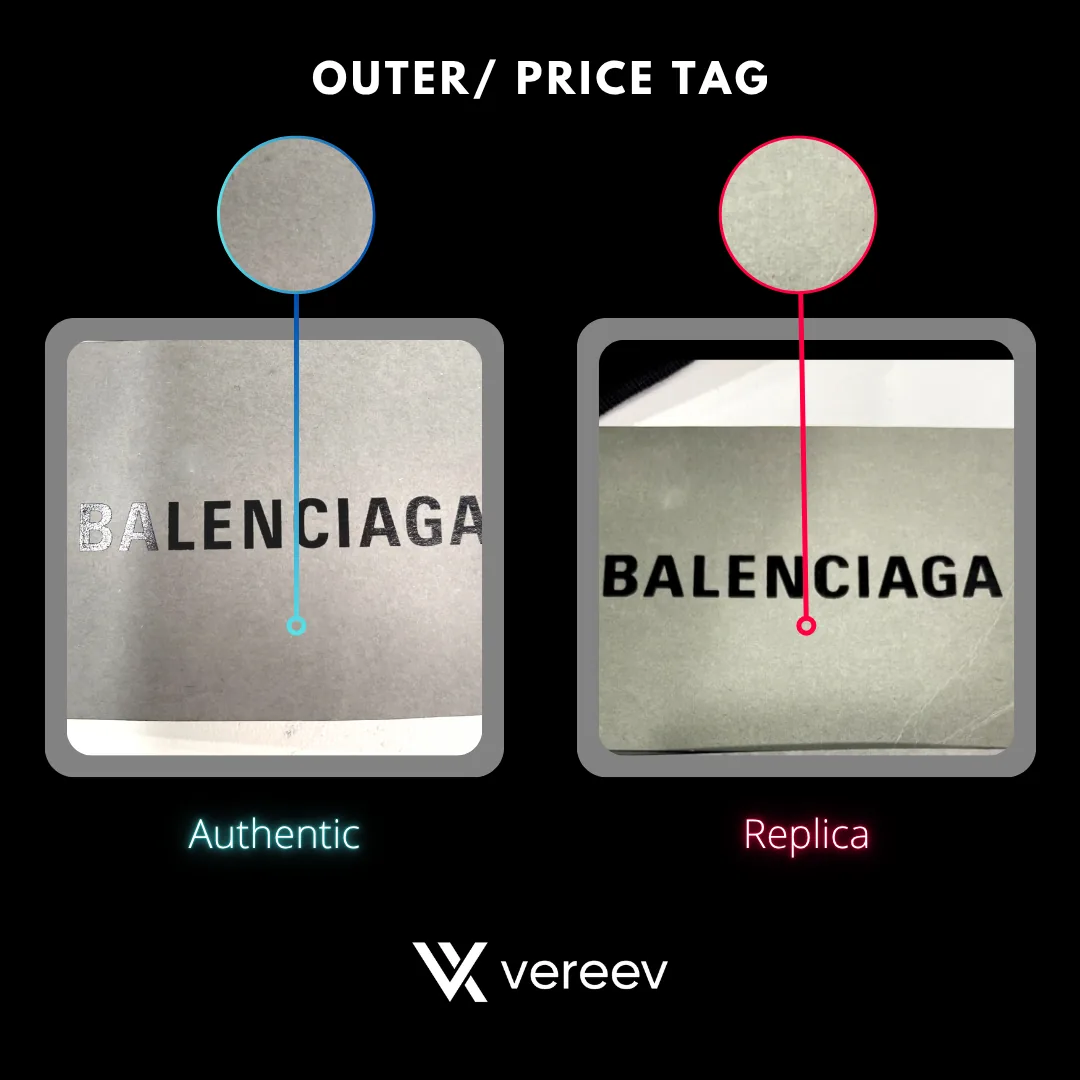 Balenciaga Political Campaign T-shirt price tag, authentic and replica shade comparison